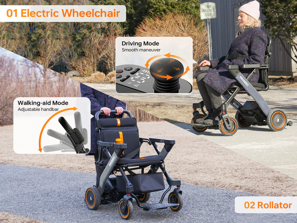 Paiseec W3 Elektrorollstuhl – Nutzung als Elektrorollstuhl und Rollator