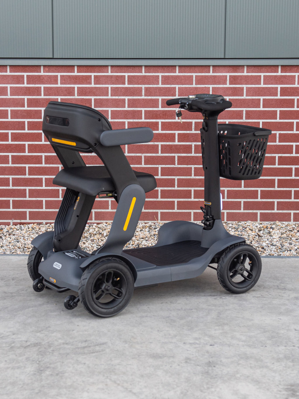 Paiseec S3 faltbarer Elektromobil Scooter grau – Rückansicht