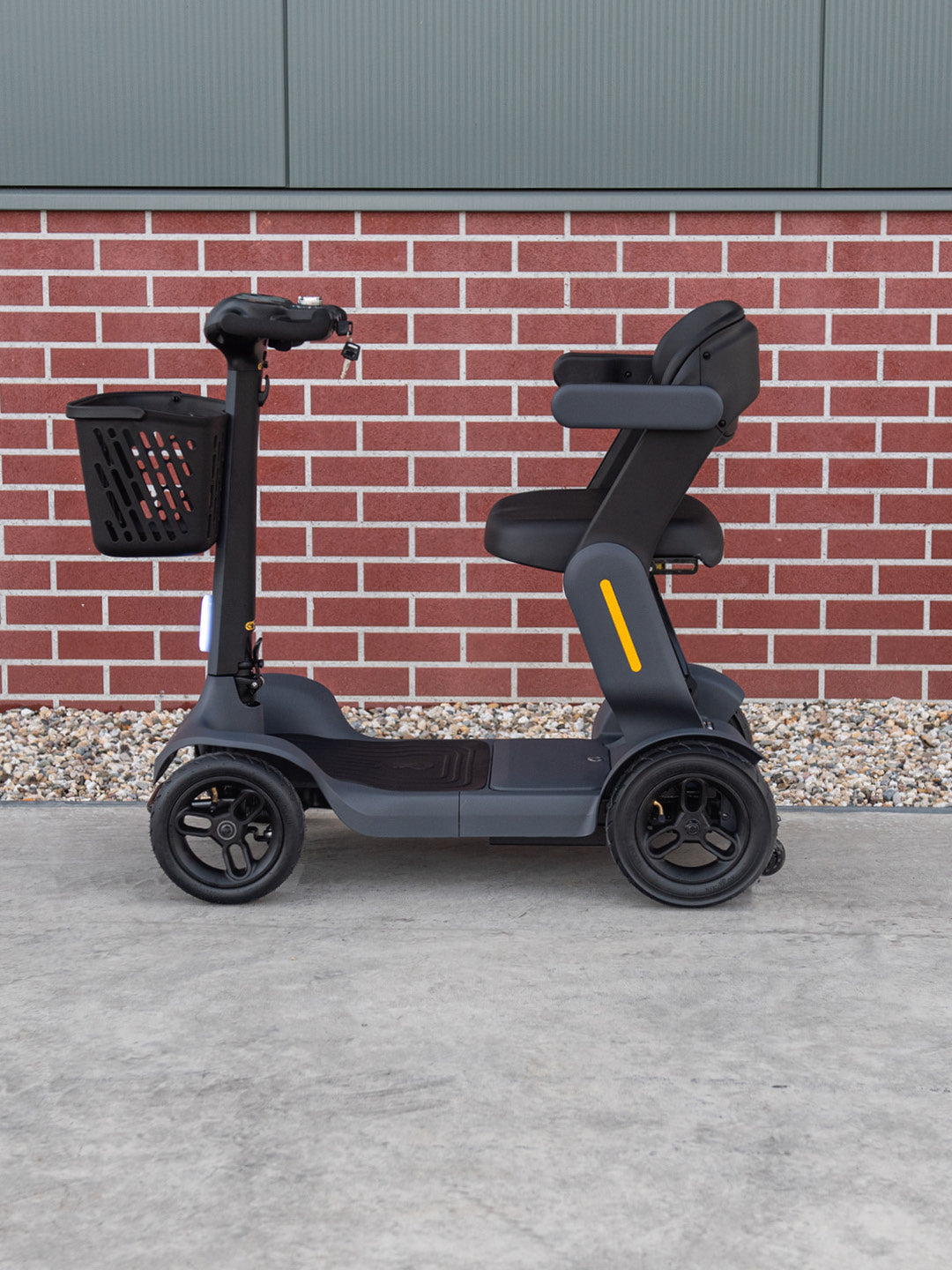 Paiseec S3 faltbarer Elektromobil Scooter grau – Seitenansicht