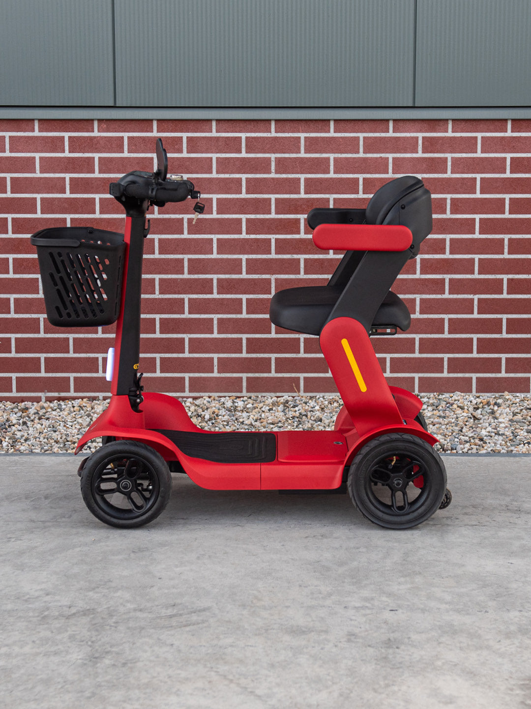 Paiseec S3 faltbarer Elektromobil Scooter rot – Seitenansicht